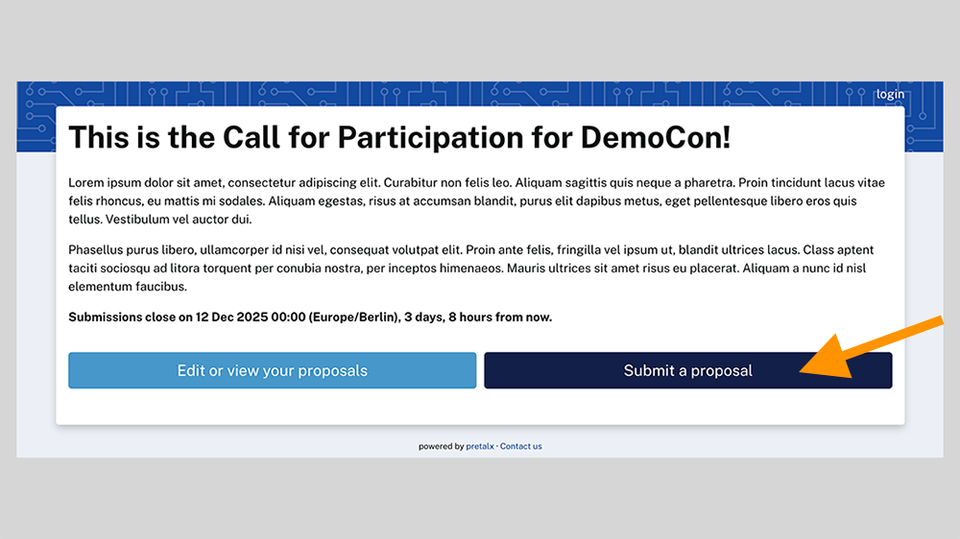 3.Pretalx.CfP