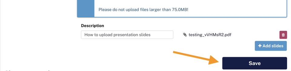 Update Presentation: Save